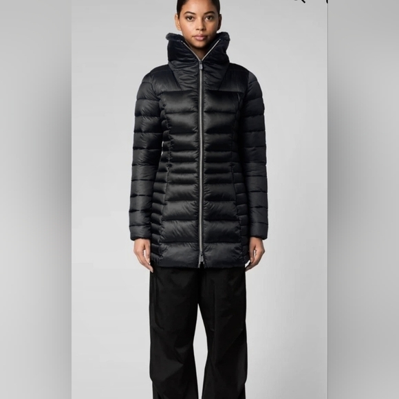 Save The Duck Iris Winter Coat Water Repellent Satin Puffer Jacket - Picture 4 of 16